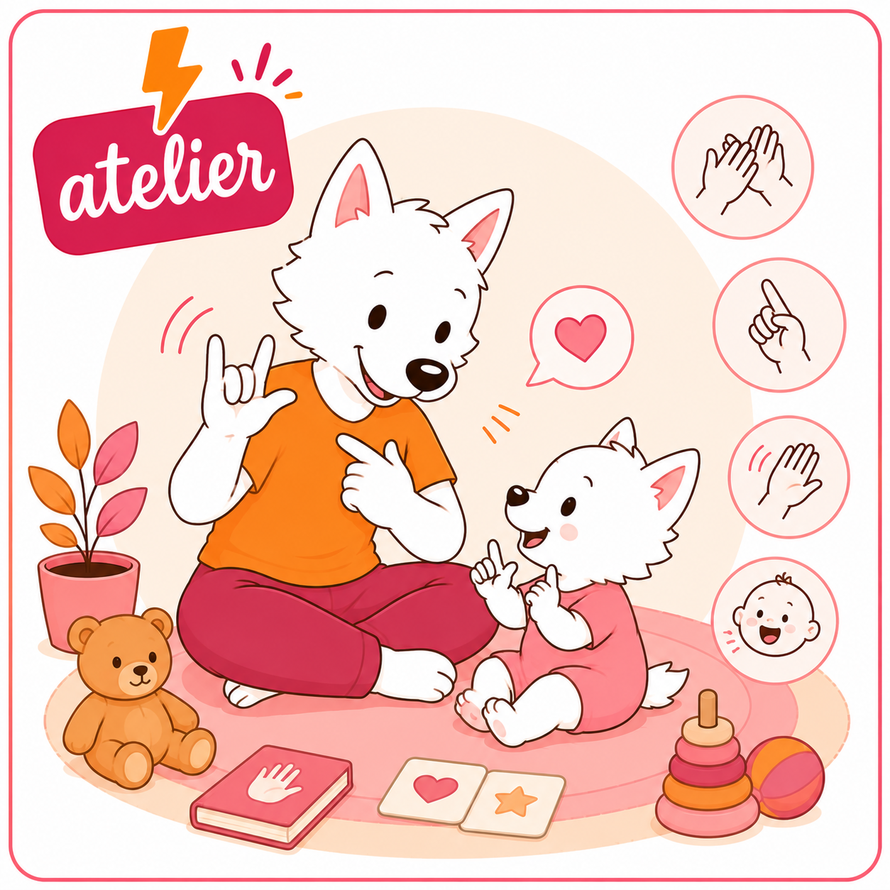 Un mot et un signe : Animer un atelier parents/enfant